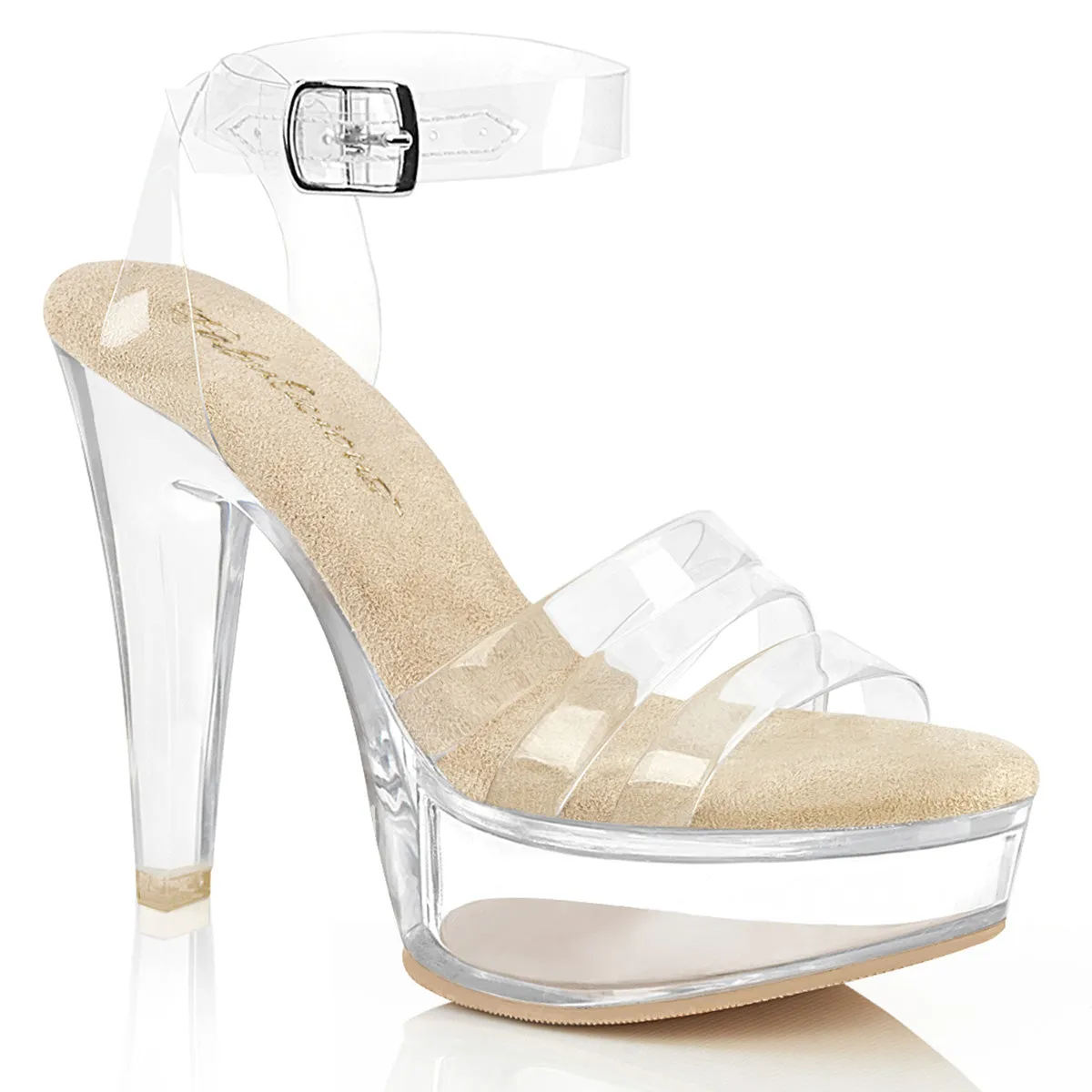 5 Inch Heel MARTINI-505 Clear Cream