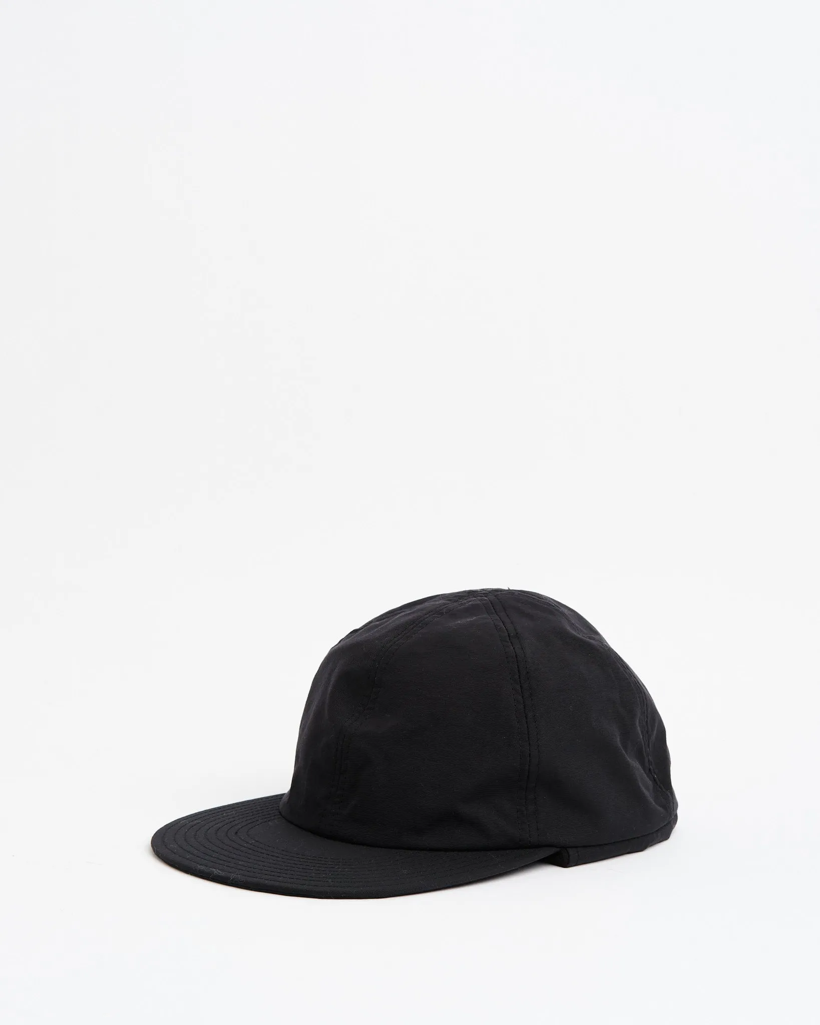 6 Panel Baseball Cap   Ear Flap, Black/Black