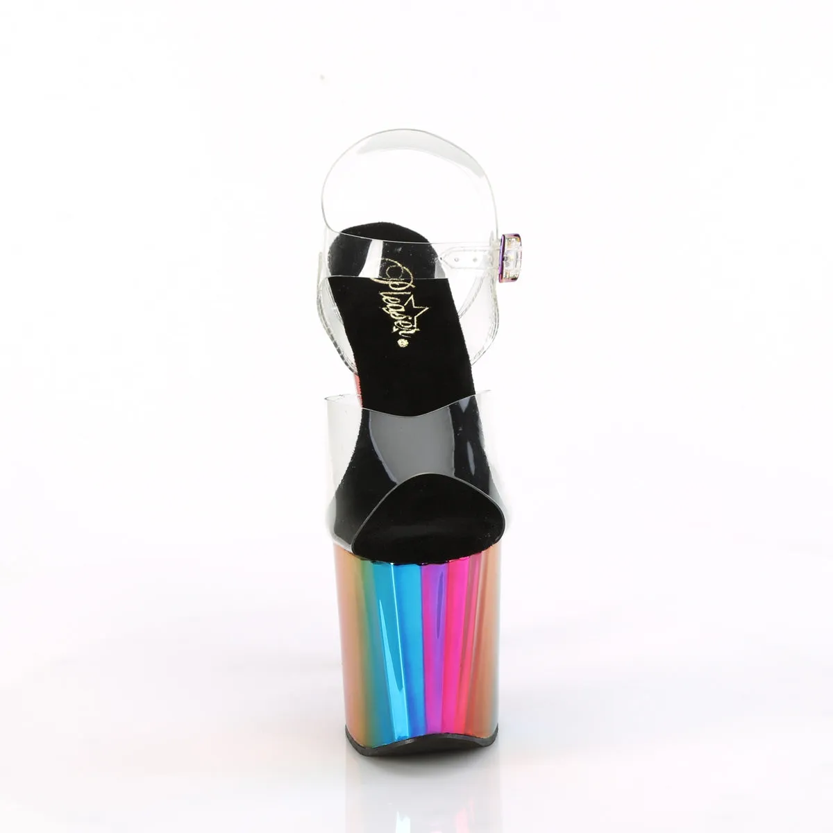 7 Inch Heel ENCHANT-708RC Clear Rainbow Chrome