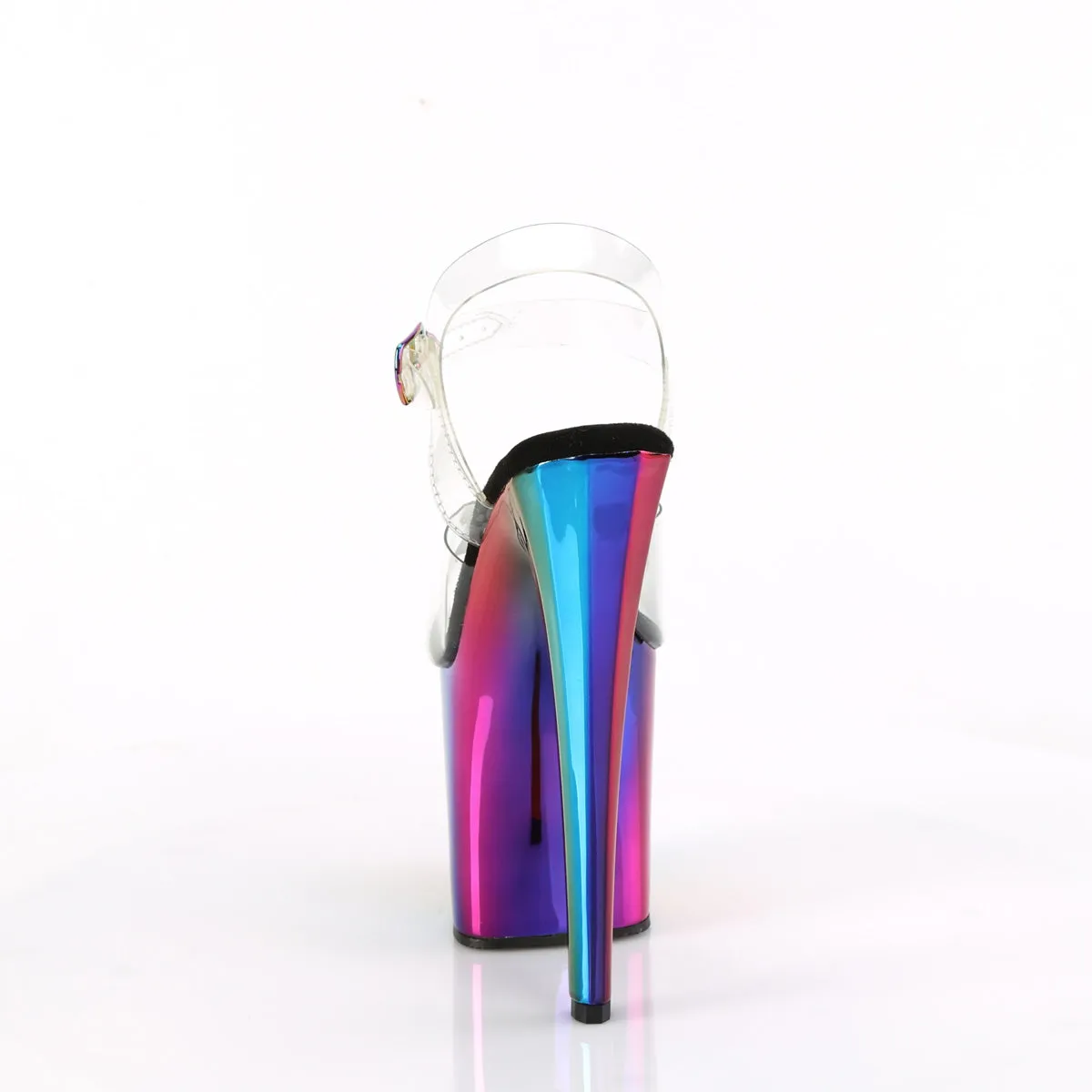 7 Inch Heel ENCHANT-708RC Clear Rainbow Chrome