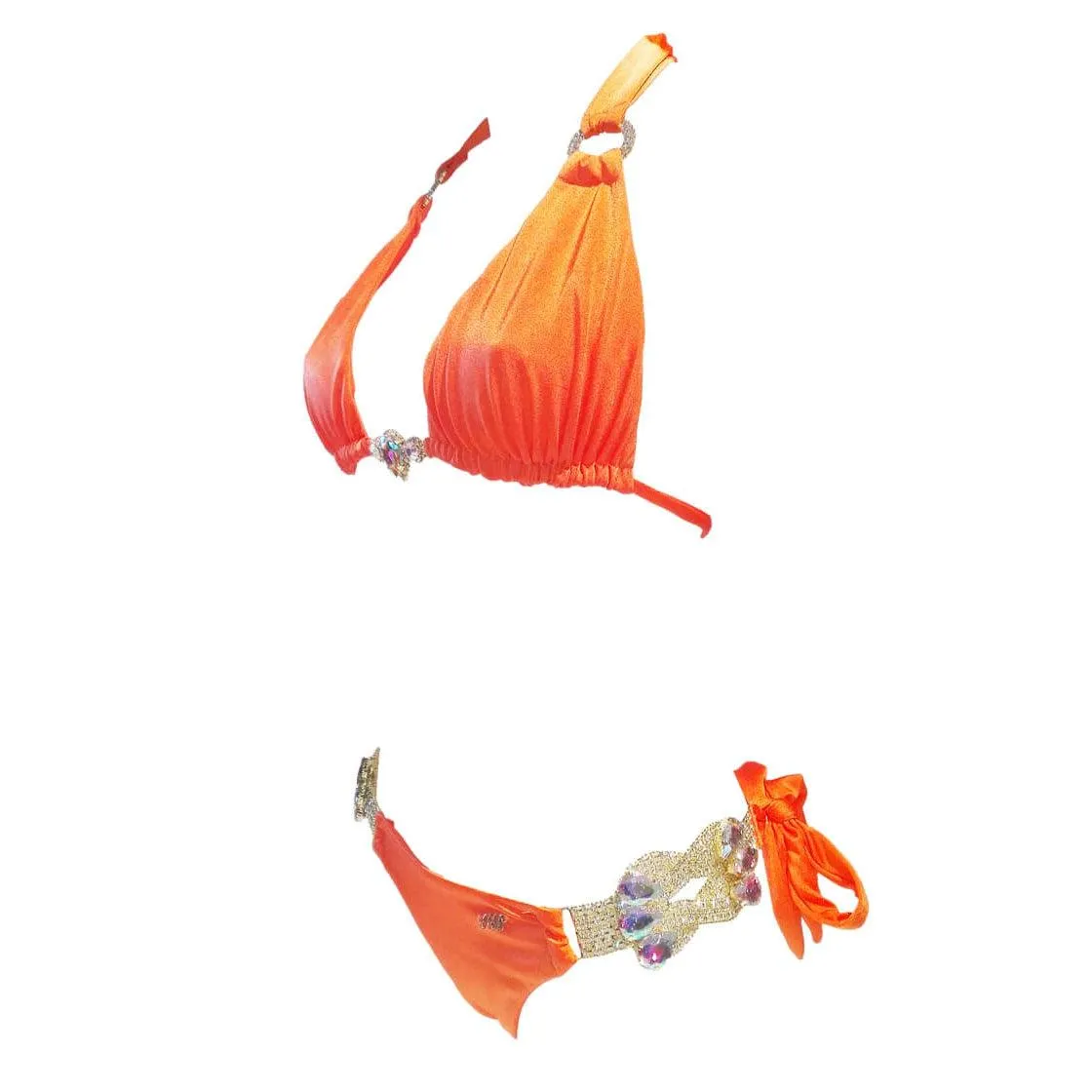 Amber Luxury Top & Tie Side Bottom - Orange