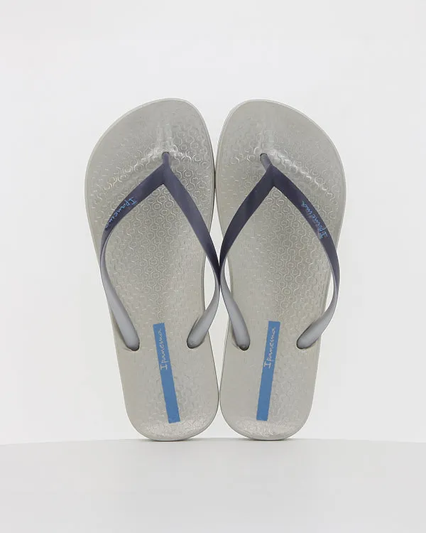 Anatomica Shine Silver Blue Beach Flops