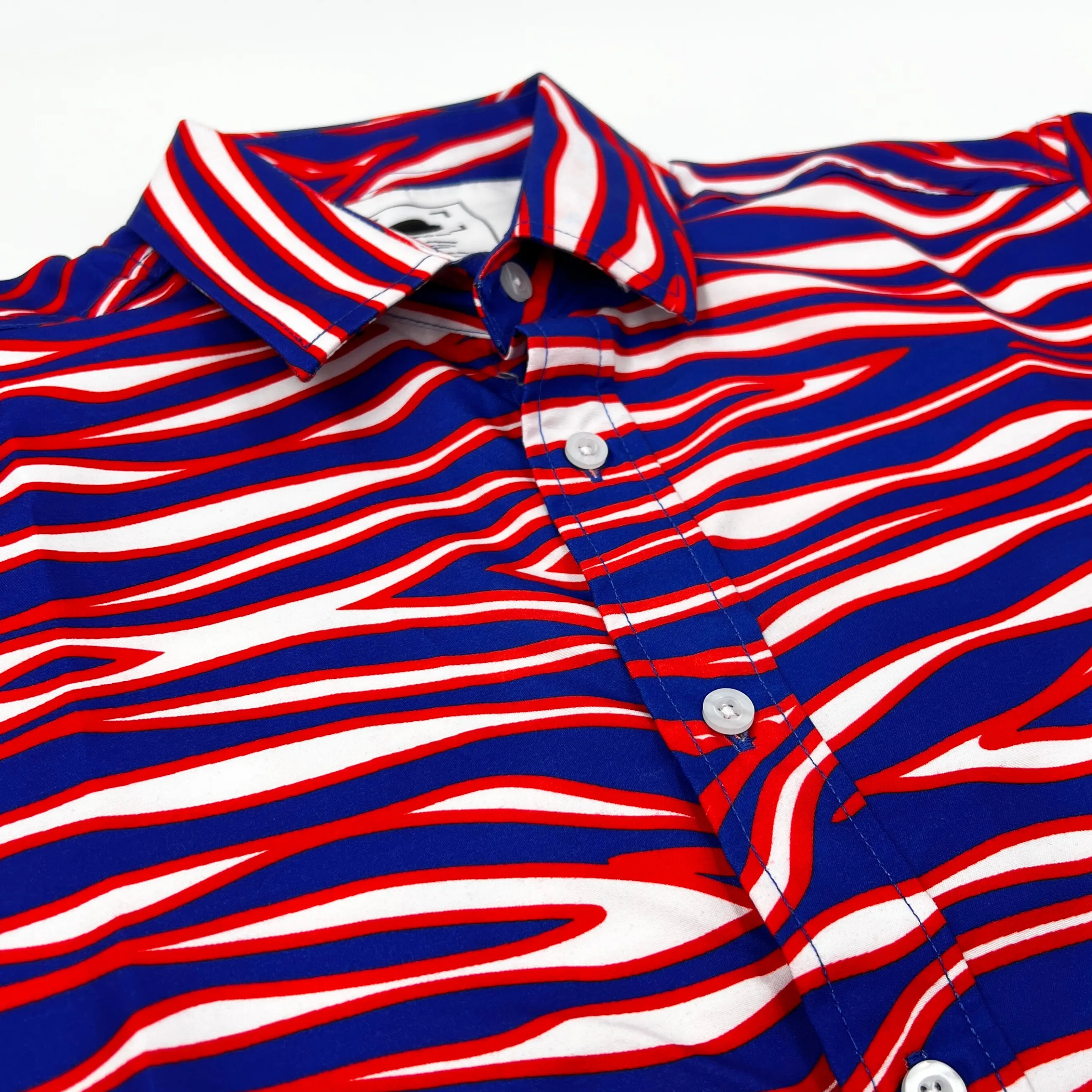 BFLO x Zubaz Limited Edition Stylish Button-Up Short Sleeve Shirt for Men