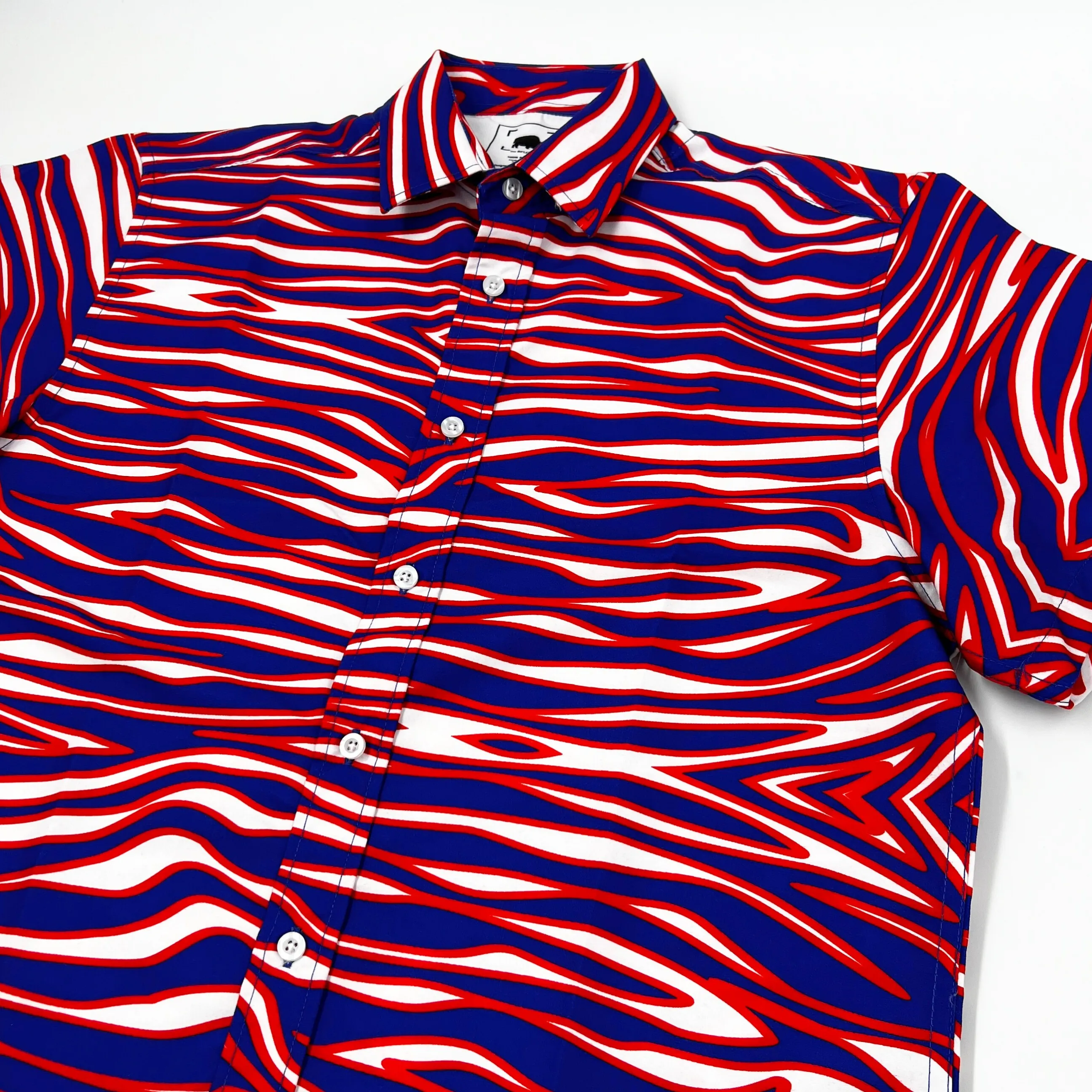 BFLO x Zubaz Limited Edition Stylish Button-Up Short Sleeve Shirt for Men