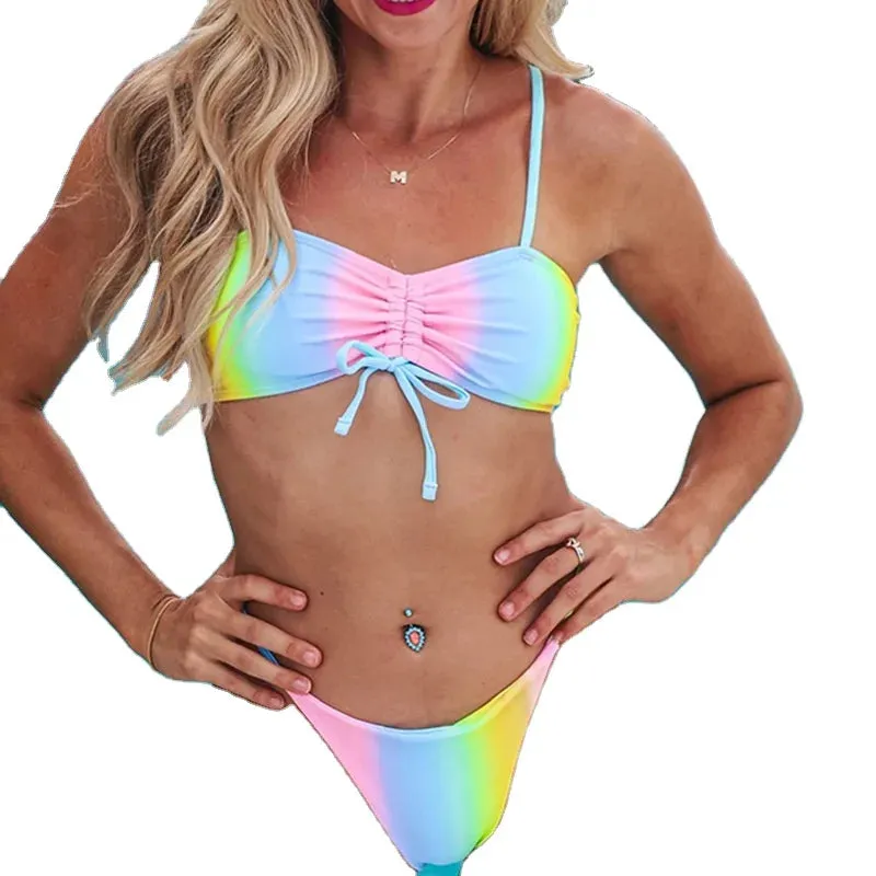 Bikini Gradient Breast Tethered Swimwear