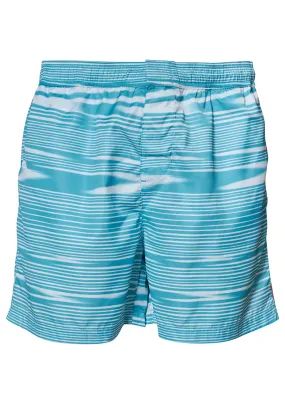 Blue Striped Swim Shorts