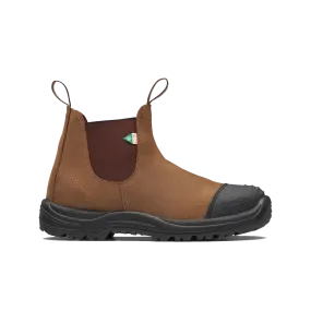 Blundstone -169  Work & Safety Boot Rubber Toe Cap Crazy Horse Brown