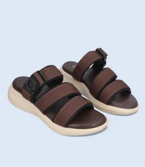 BW7664-BROWN-Women Comfort Slipper