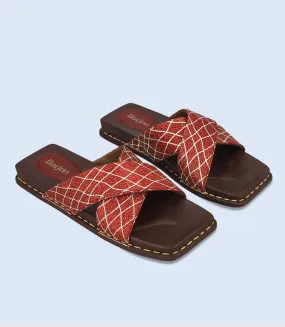 BW8326-RED-Women Casual Slipper