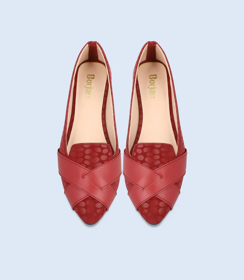 BW8418-MAROON-Women Casual Pumps