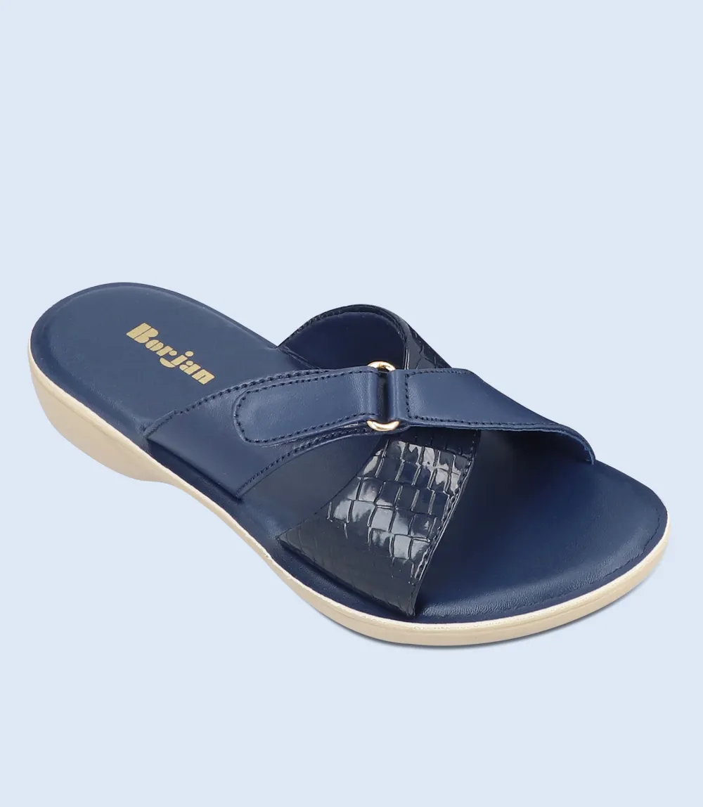 BW9375-NAVY-Women Slipper