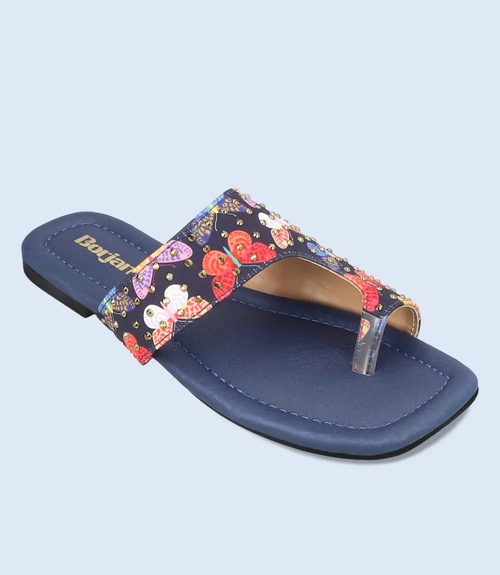 BW9454-NAVY-Women Chappal