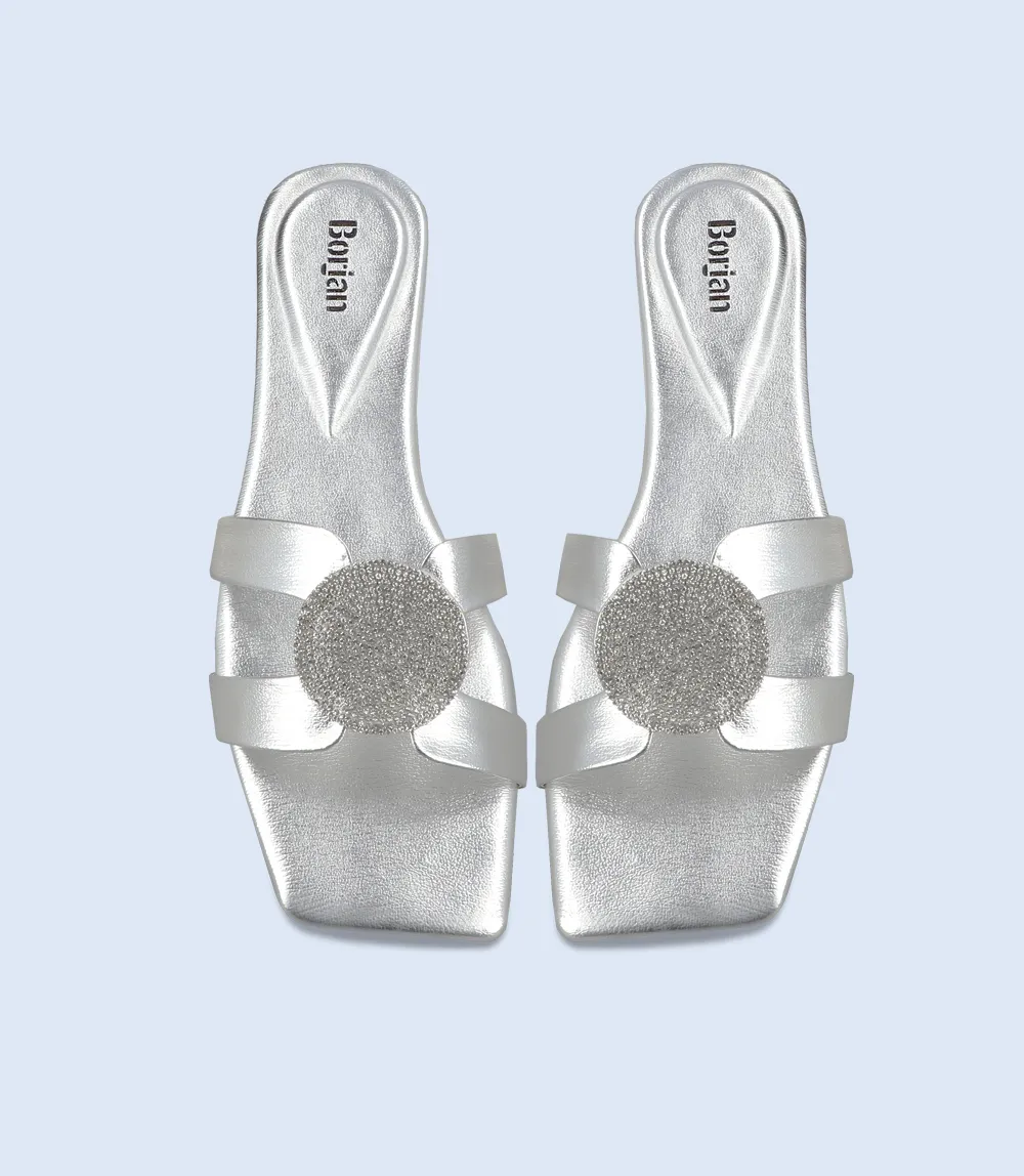 BW9488-SILVER-Women Slipper