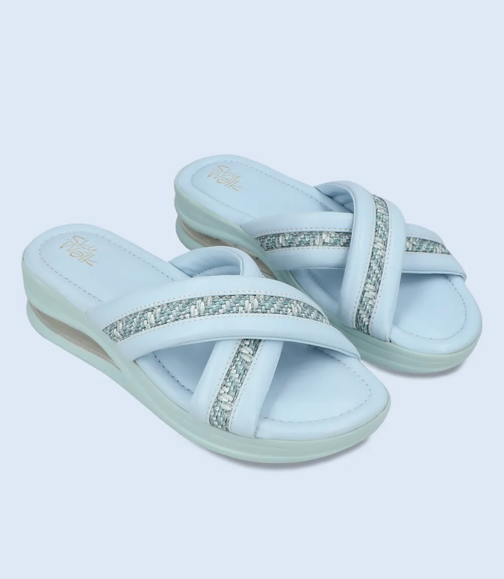 BW9751-LIGHT BLUE-Women Comfort Slipper