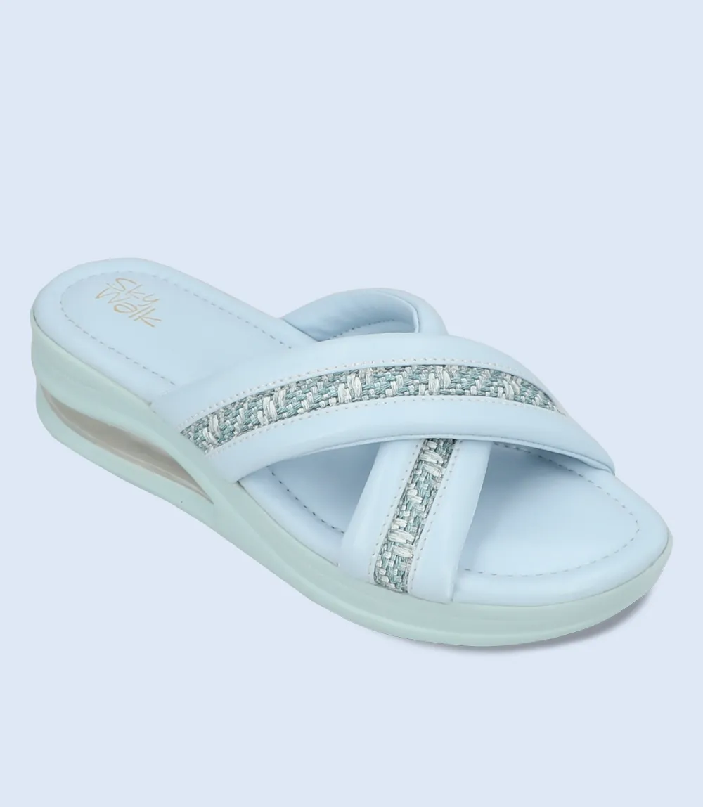 BW9751-LIGHT BLUE-Women Comfort Slipper