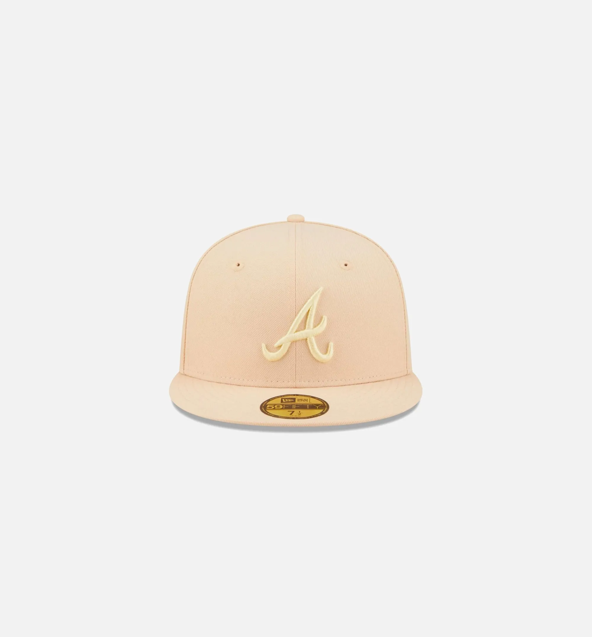 Atlanta Braves State Fruit 59FIFTY Fitted Cap Mens Hat - Beige