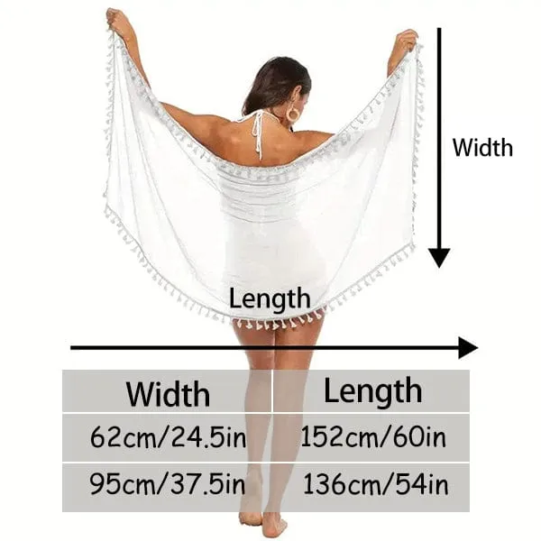 Custom Face Radiant Purple Beach Wraps Chiffon Sarong Bikini Swimsuit Cover Ups Skirt Tassels