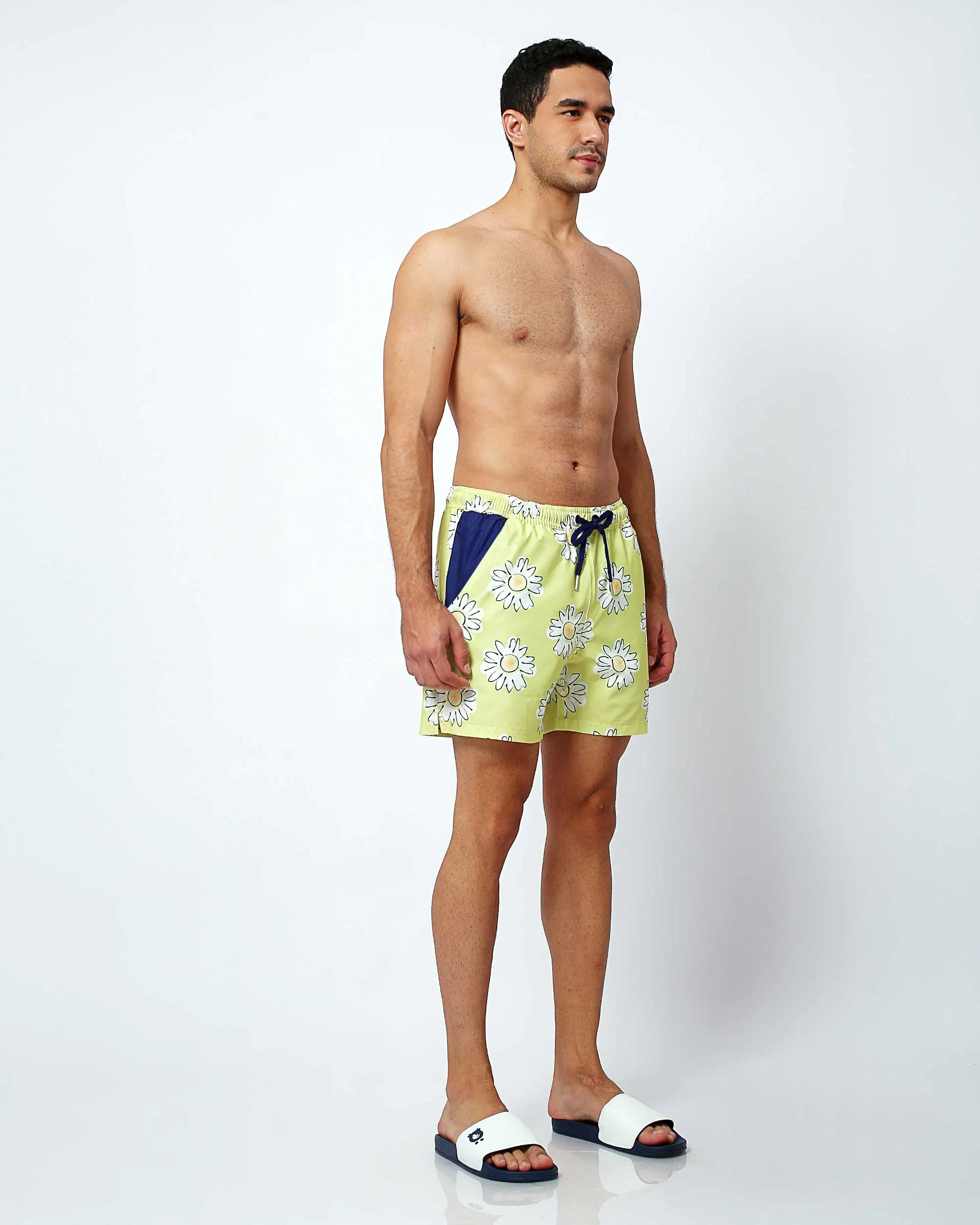 Daisies - Swim Shorts with Waterproof Pocket