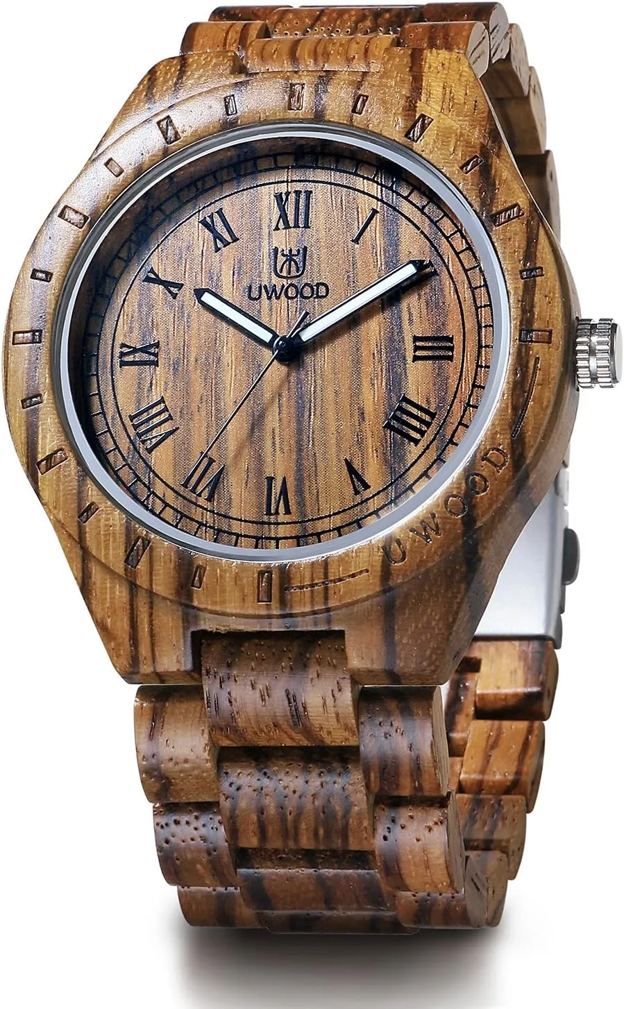 Eco Friendly Sandal Wood Japan Quartz Movement Waterproof c for Men Fashion Gift