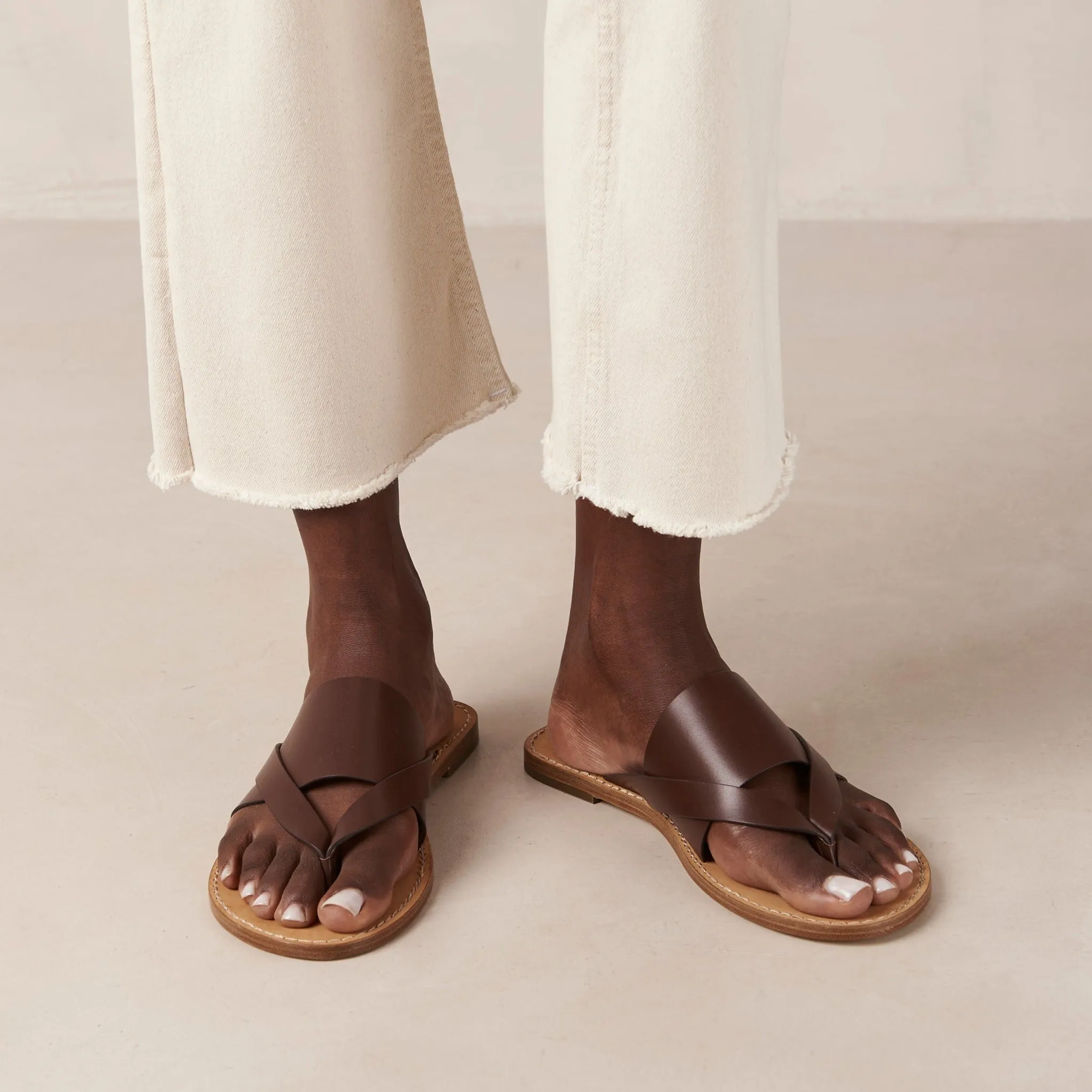 Eugene Brown Leather Sandals