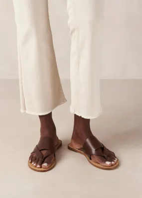 Eugene Brown Leather Sandals