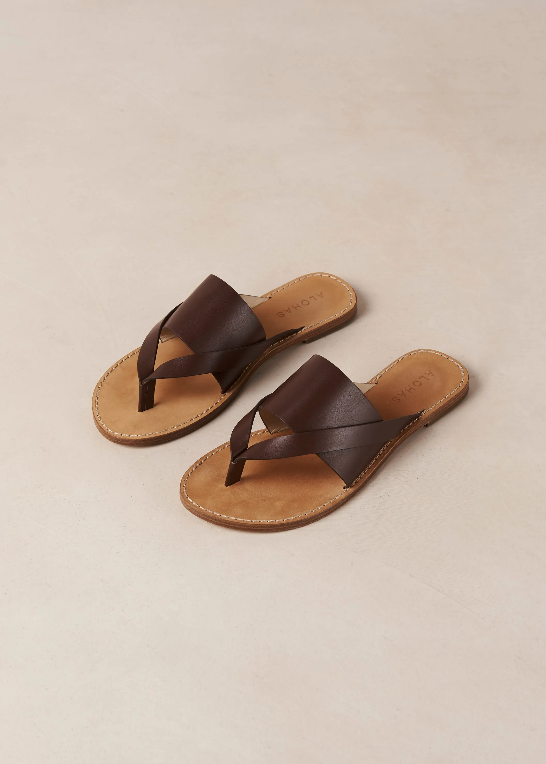 Eugene Brown Leather Sandals