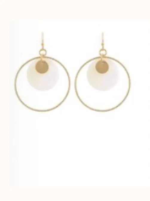 Evelyn Earrings - Mother of Pearl