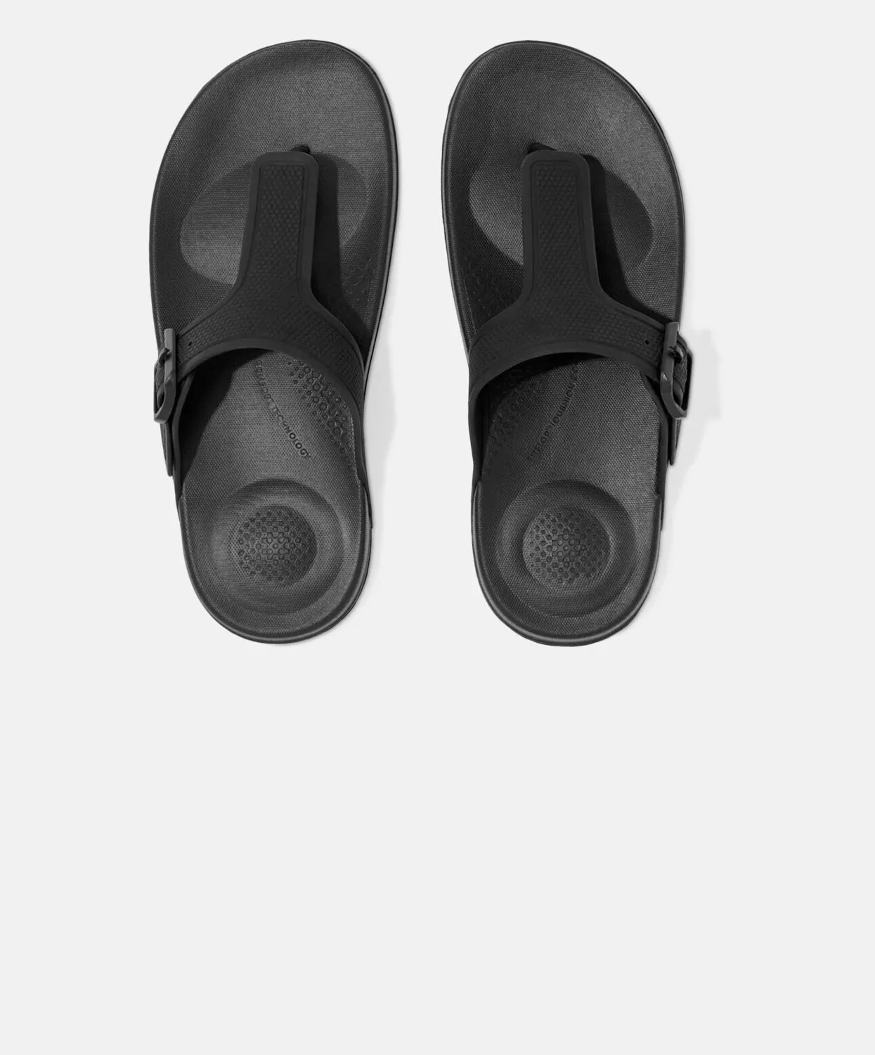 FitFlop iQushion Adjustable Buckle Thongs Black