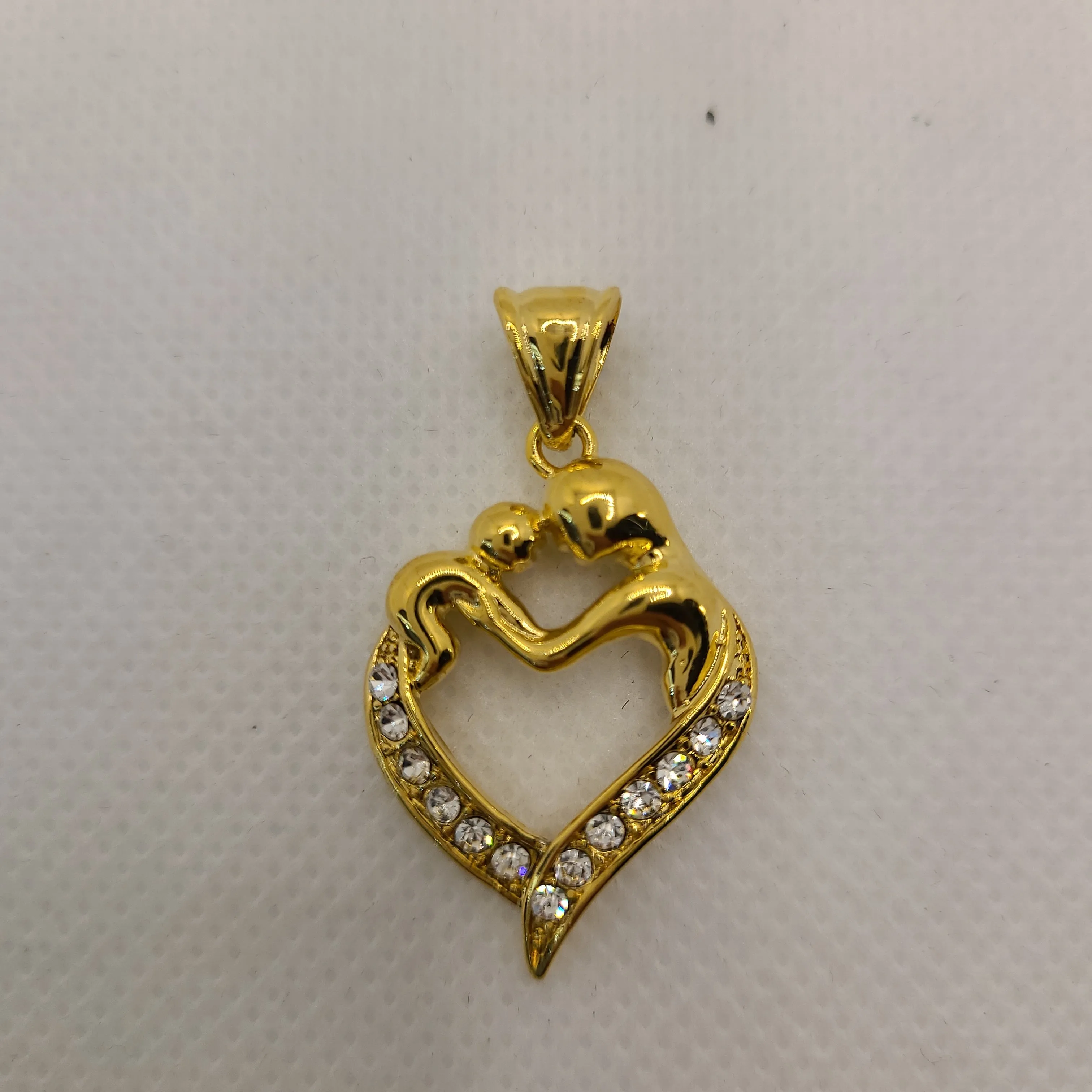 Gold plated mother&baby pendant