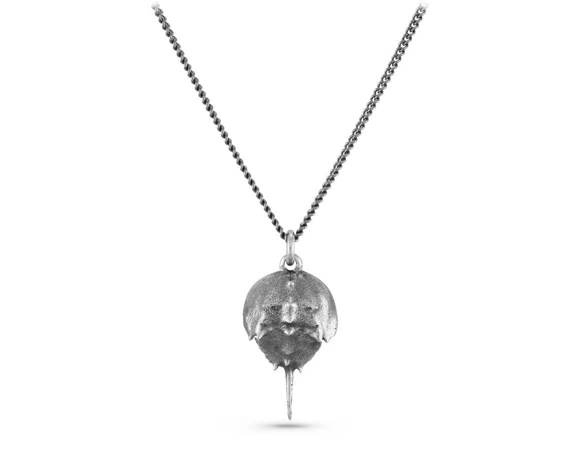 Horseshoe Crab Necklace - Silver