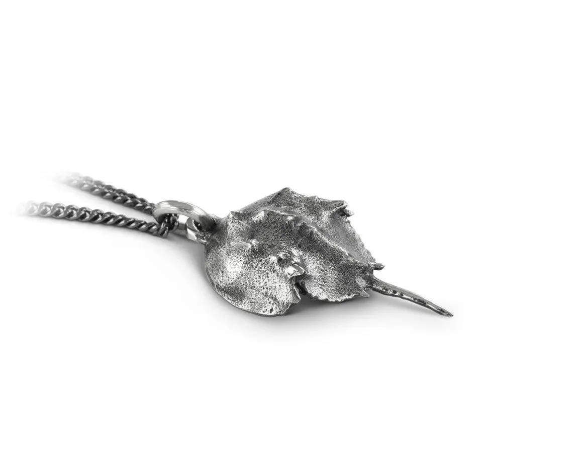 Horseshoe Crab Necklace - Silver