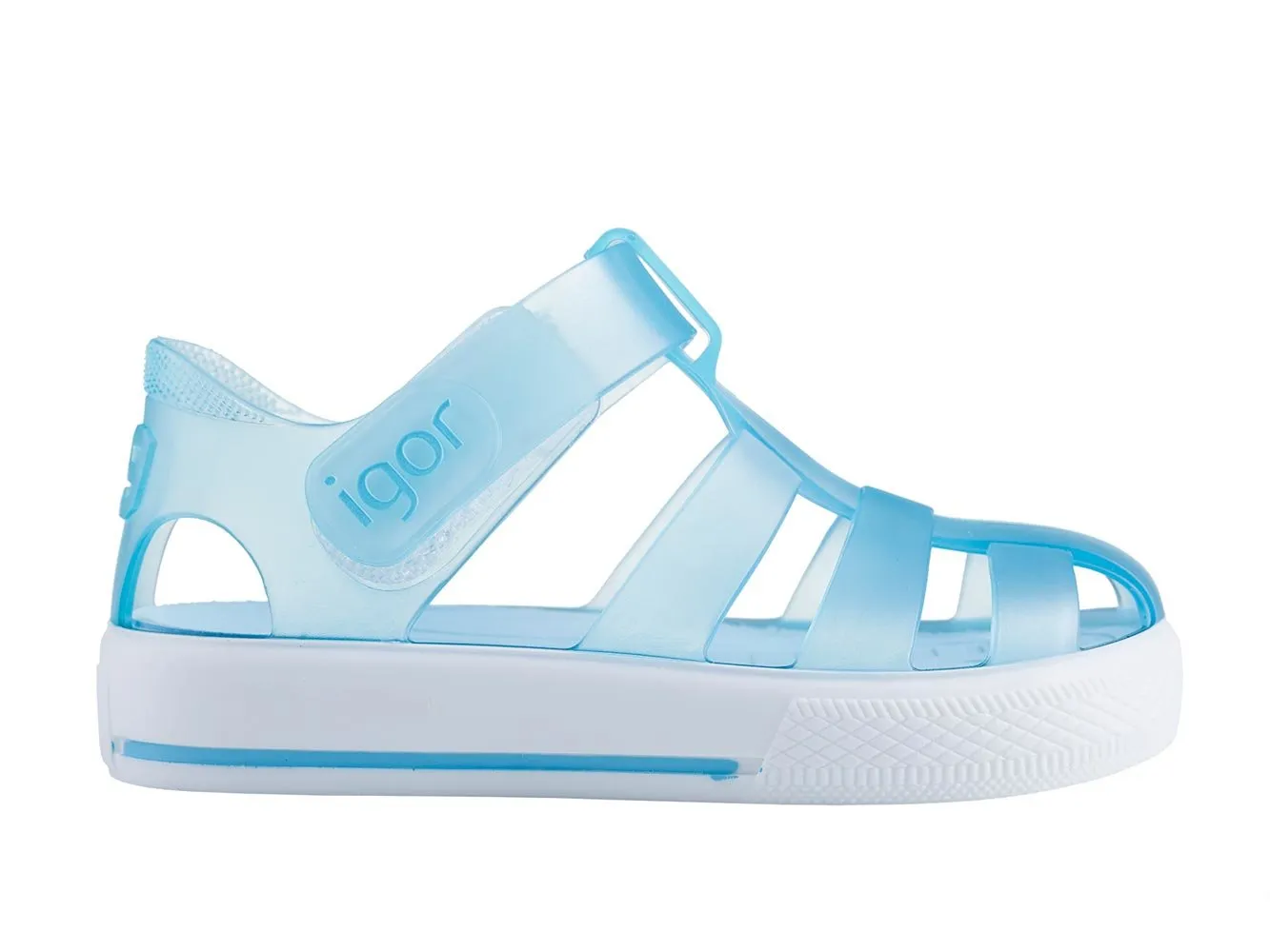 Igor Jellies Star Transparent Celeste Baby Blue Sandal