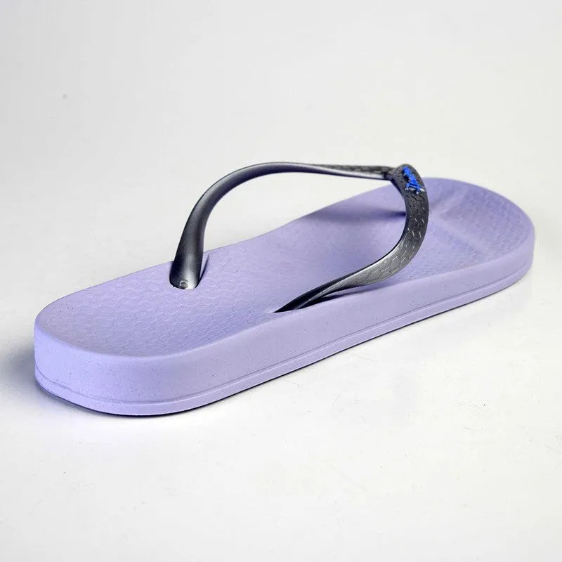 Ipanema Bebe Slip On Thong Sandals - Lilac/Silver