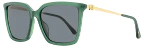 Jimmy Choo Women's Square Sunglasses Totta /G 1EDIR Green/Gold 56mm