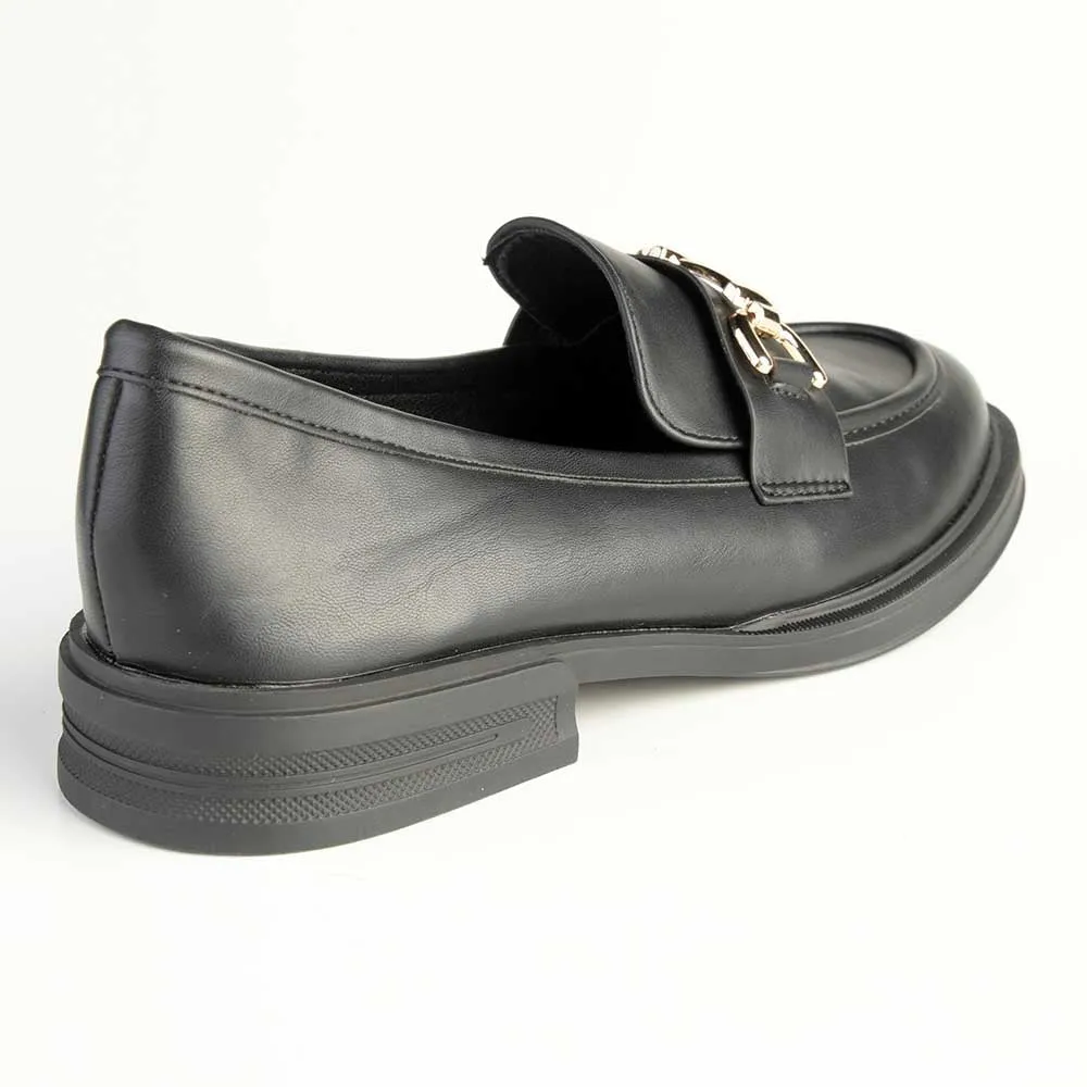 Madison Poppy Platform Loafer - Black