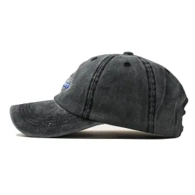 Men Women Vintage Letter Embroidery Baseball Cap Washed Cotton Peaked Cap