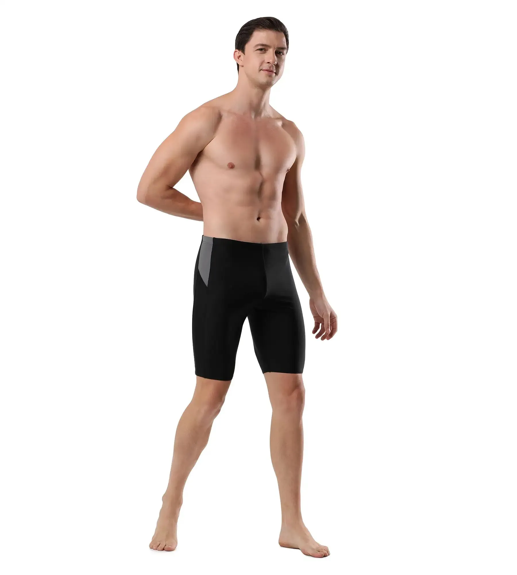 Men's Endurance Dive Jammer - Black & Dove Grey