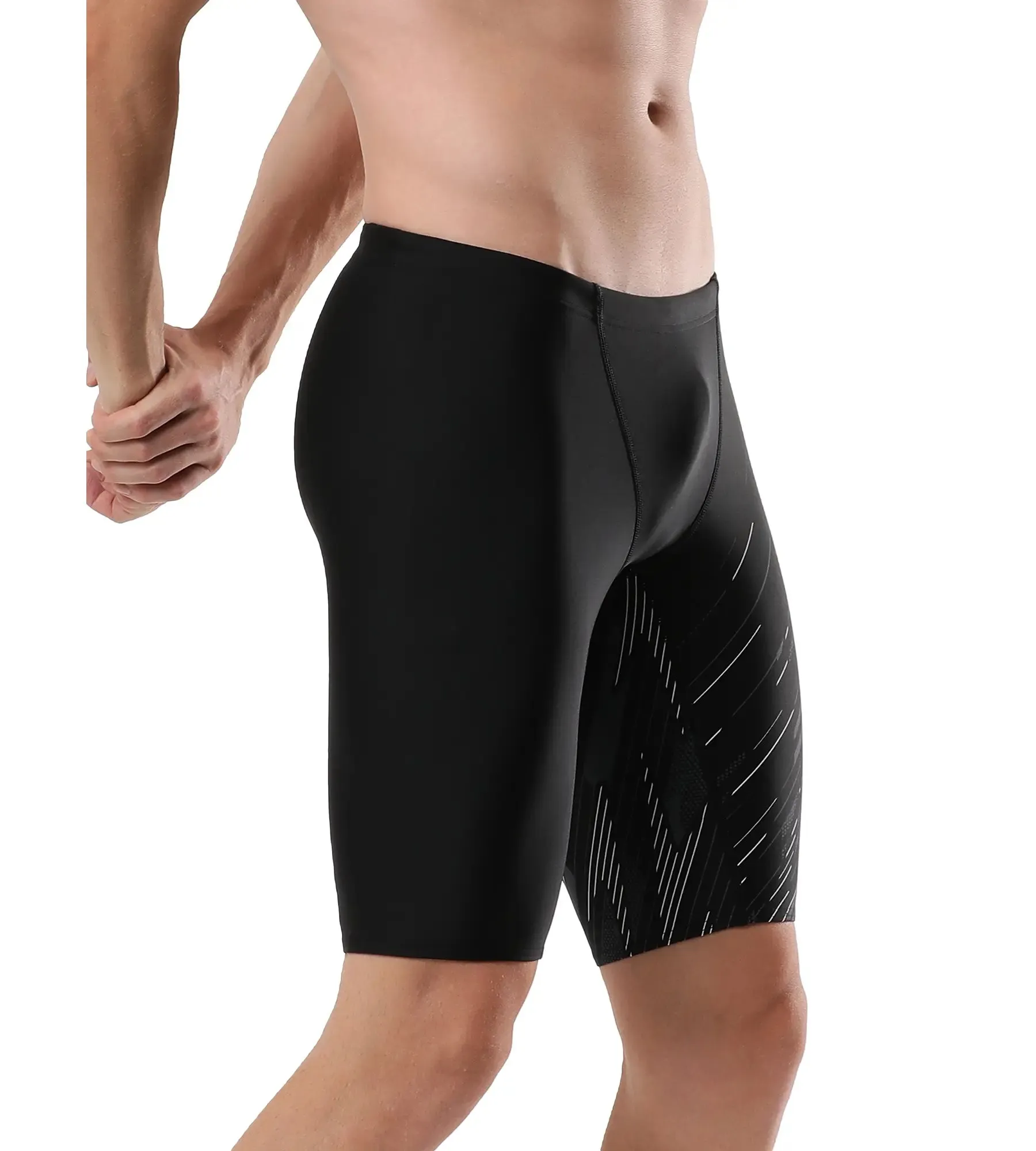 Men's Endurance Hyper Boom V Cut Jammer - Black & Usa Charcoal