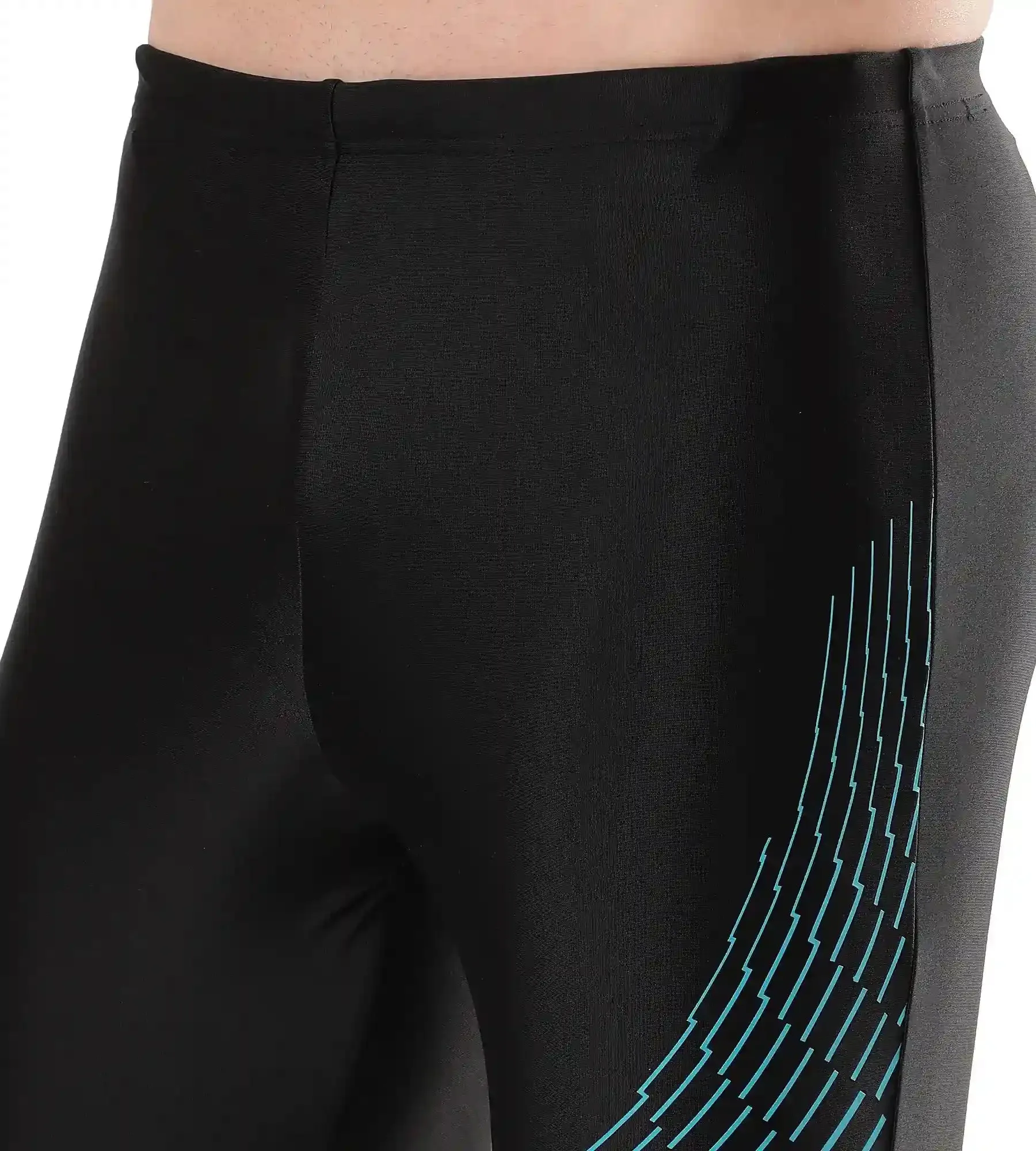 Men's Endurance Medley Logo Jammer - Black & Aquarium