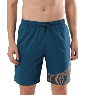 Men's Essential Medley Logo Printed Watershorts - Darkteal  &  Sweet Apricot