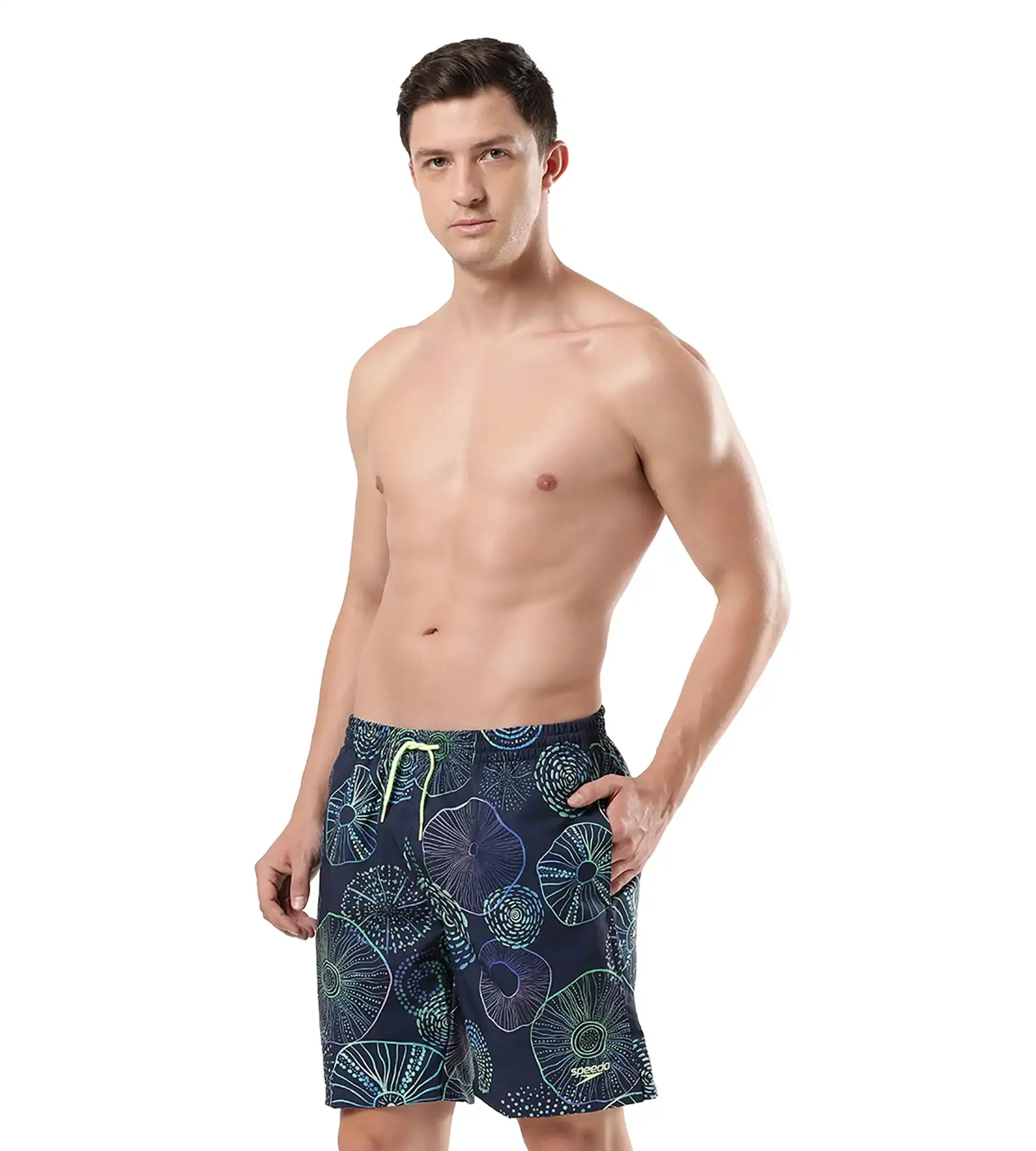 Men's Essential Redondo Allover Watershorts - True Navy  &  Aquarium