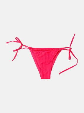 Misfit Leone Ruched Bikini Bottom - Fuchsia Pink