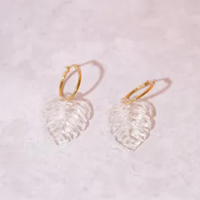 Monstera Hoop Earrings