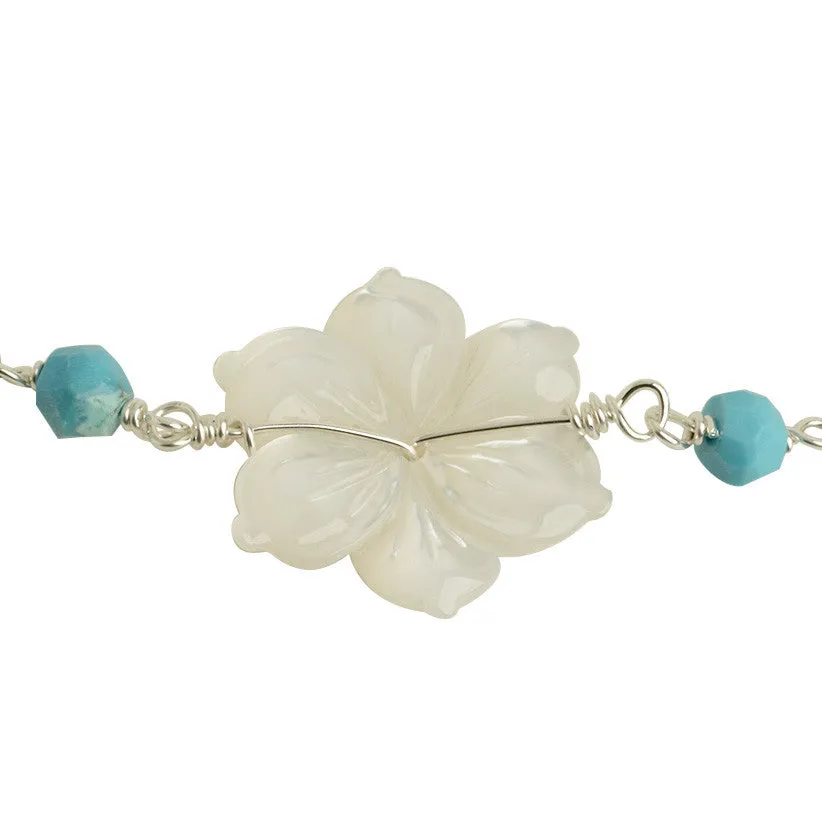 Mother of Pearl Flower Bracelet