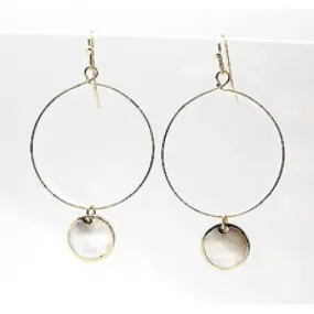 Mother Of Pearl Hoop Earrings