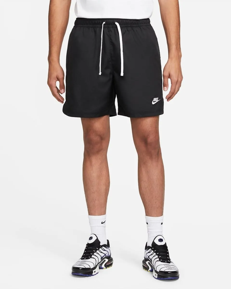 NIKE MEN'S SPORTSWEAR SPORT ESSENTIALS BLACK WOVEN LINED FLOW SHORTS