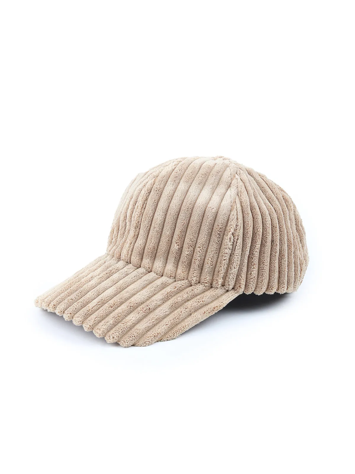 Odette Beige Fleece Cap for Women