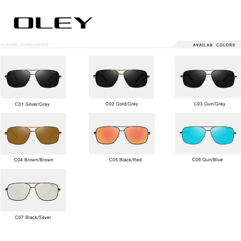 OLEY Brand Polarized Sunglasses Men New Fashion Eyes Protect Sun Glasses With Accessories Unisex driving goggles oculos de sol