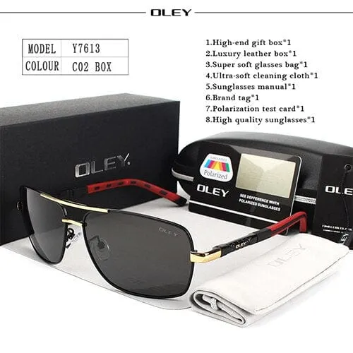 OLEY Brand Polarized Sunglasses Men New Fashion Eyes Protect Sun Glasses With Accessories Unisex driving goggles oculos de sol