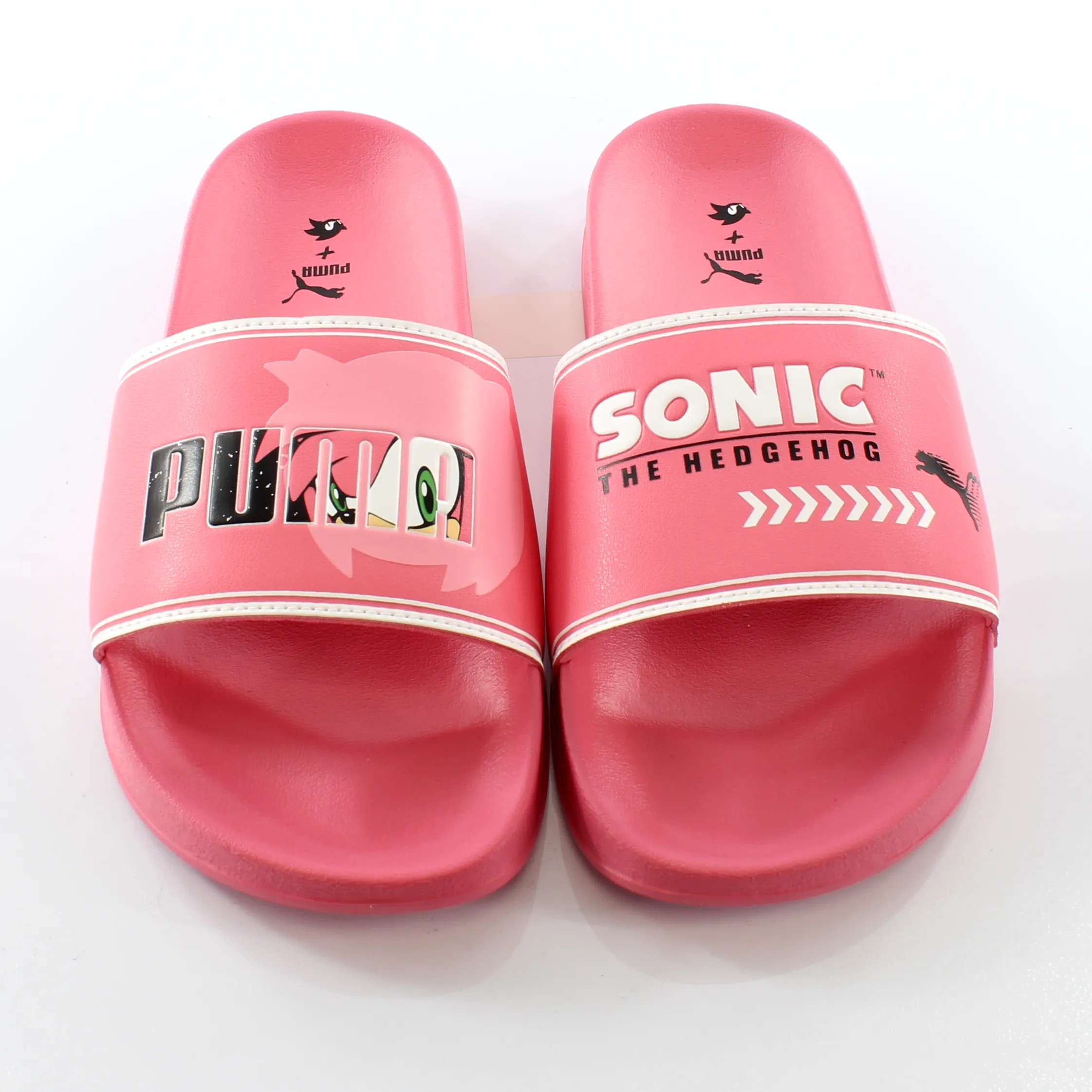 Puma SEGA Leadcat FTR SONIC JR Slide Slip On Junior Flip Flop Pink 372342 02